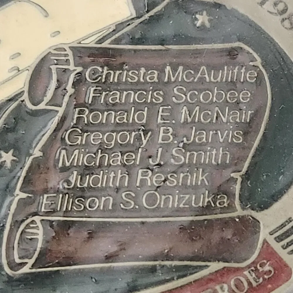 Vtg Commemorative Space Shuttle Challenger Belt Buckle Made In The U.S.A. # 2349
